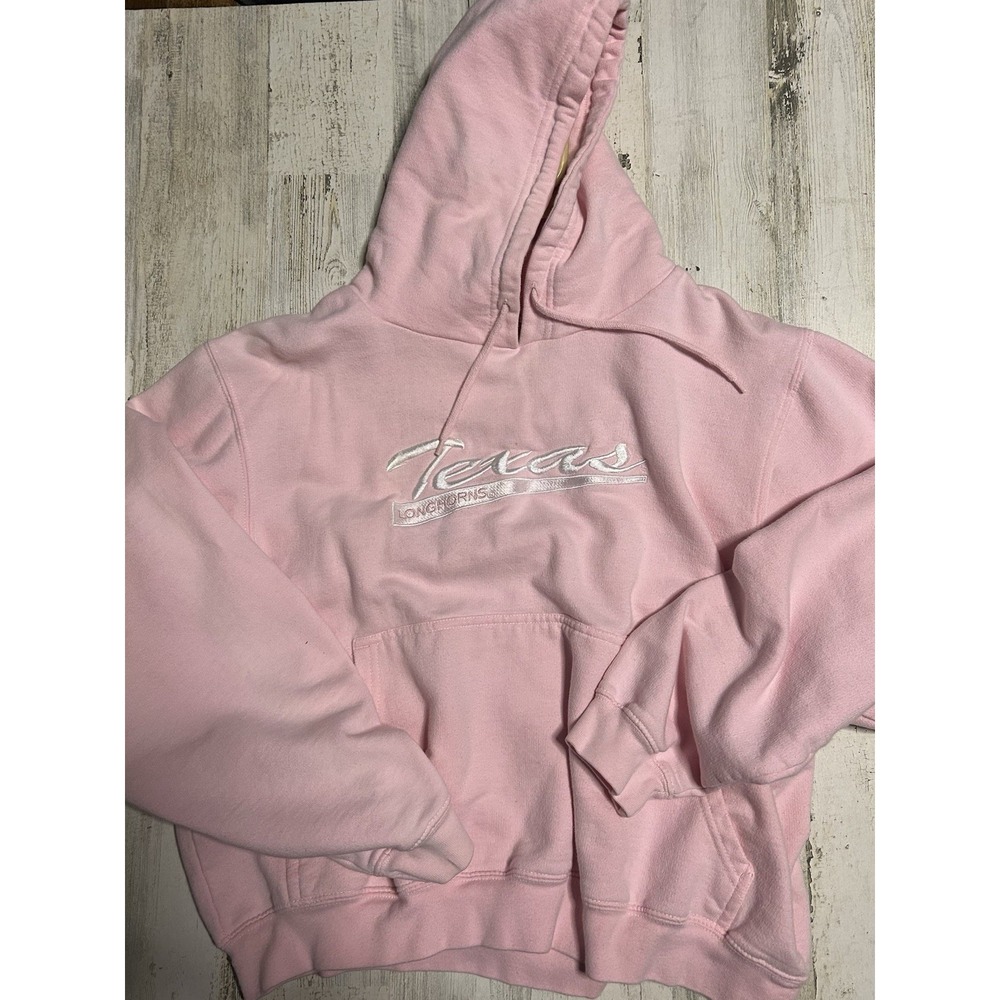 Texas Longhorn Pink Hooded Pullover XL